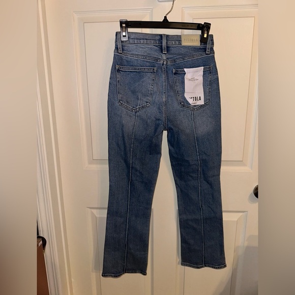 Pistola Lennon high rise crop boot Blue Straight Leg Women's Jeans 26 NWT - Picture 7 of 10
